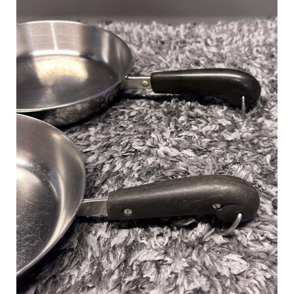 Revere Ware Skillet Pan Lot of 2 Stainless Steel Copper Clad 7